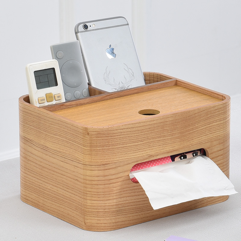 Desktop Organizer Multifunction Tissue Box with Pen Holder